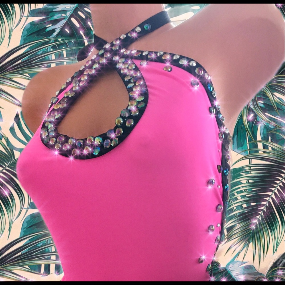 One piece Backless Exotic Dancewear Size L